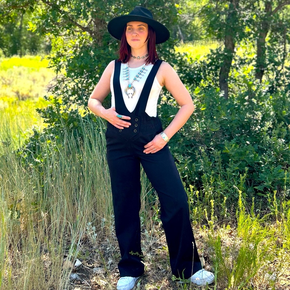 Black boho overalls!